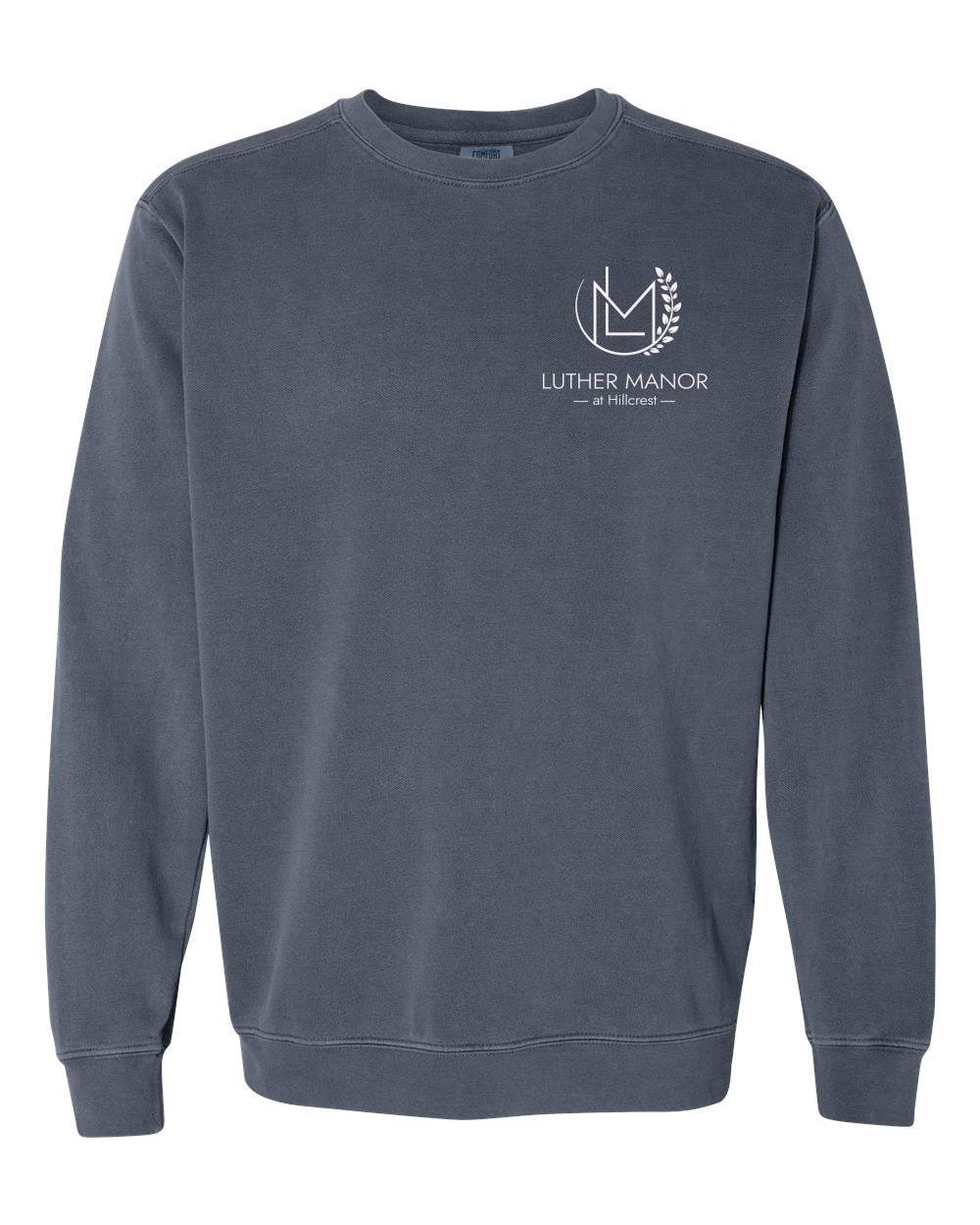 1566- LUTHER MANOR Unisex Garment-Dyed Crewneck Sweatshirt