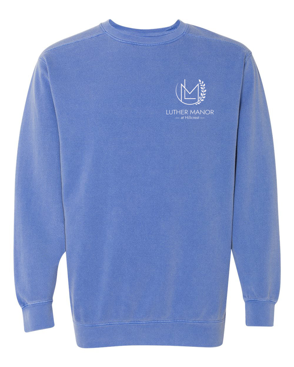 1566- LUTHER MANOR Unisex Garment-Dyed Crewneck Sweatshirt