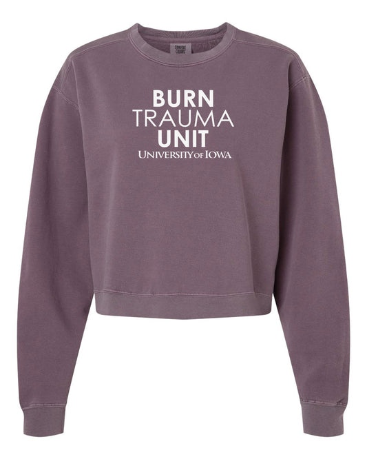 1566L- U OF I BURN UNIT Women's Mid-Length Crewneck Sweatshirt