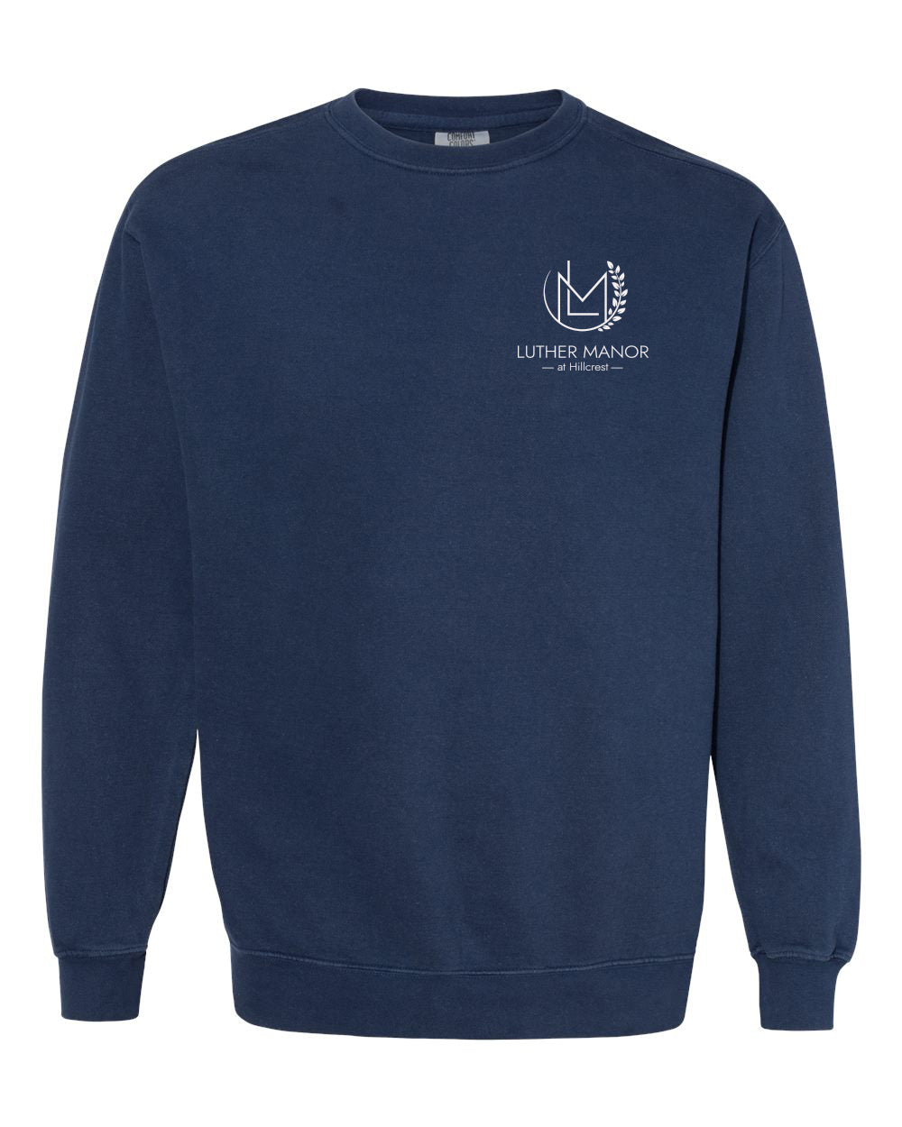 1566- LUTHER MANOR Unisex Garment-Dyed Crewneck Sweatshirt