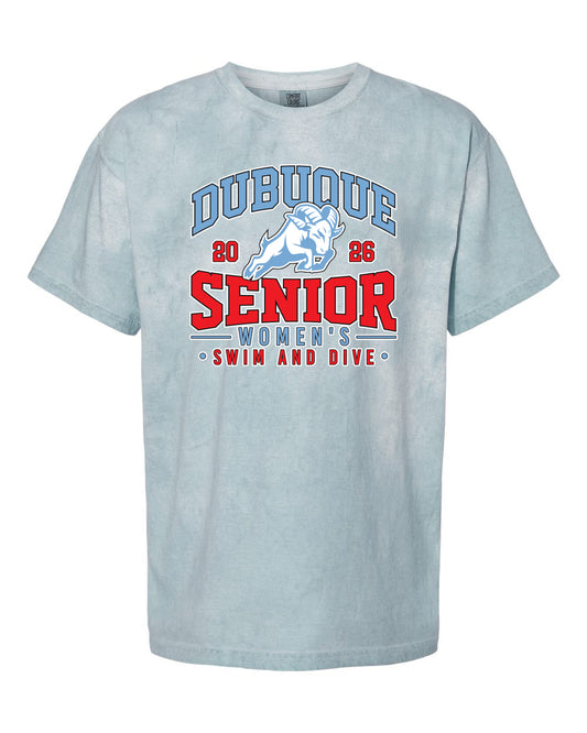 1745- DBQ SENIOR SWIM RAM HEAD Heavyweight Color Blast Tee