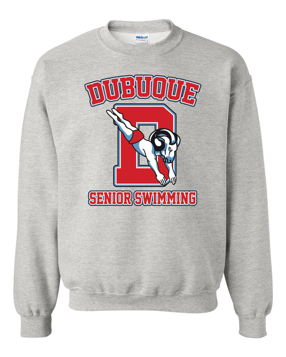 18000- DBQ SENIOR MEN'S SWIM Gildan - Heavy Blend™ Crewneck Sweatshirt