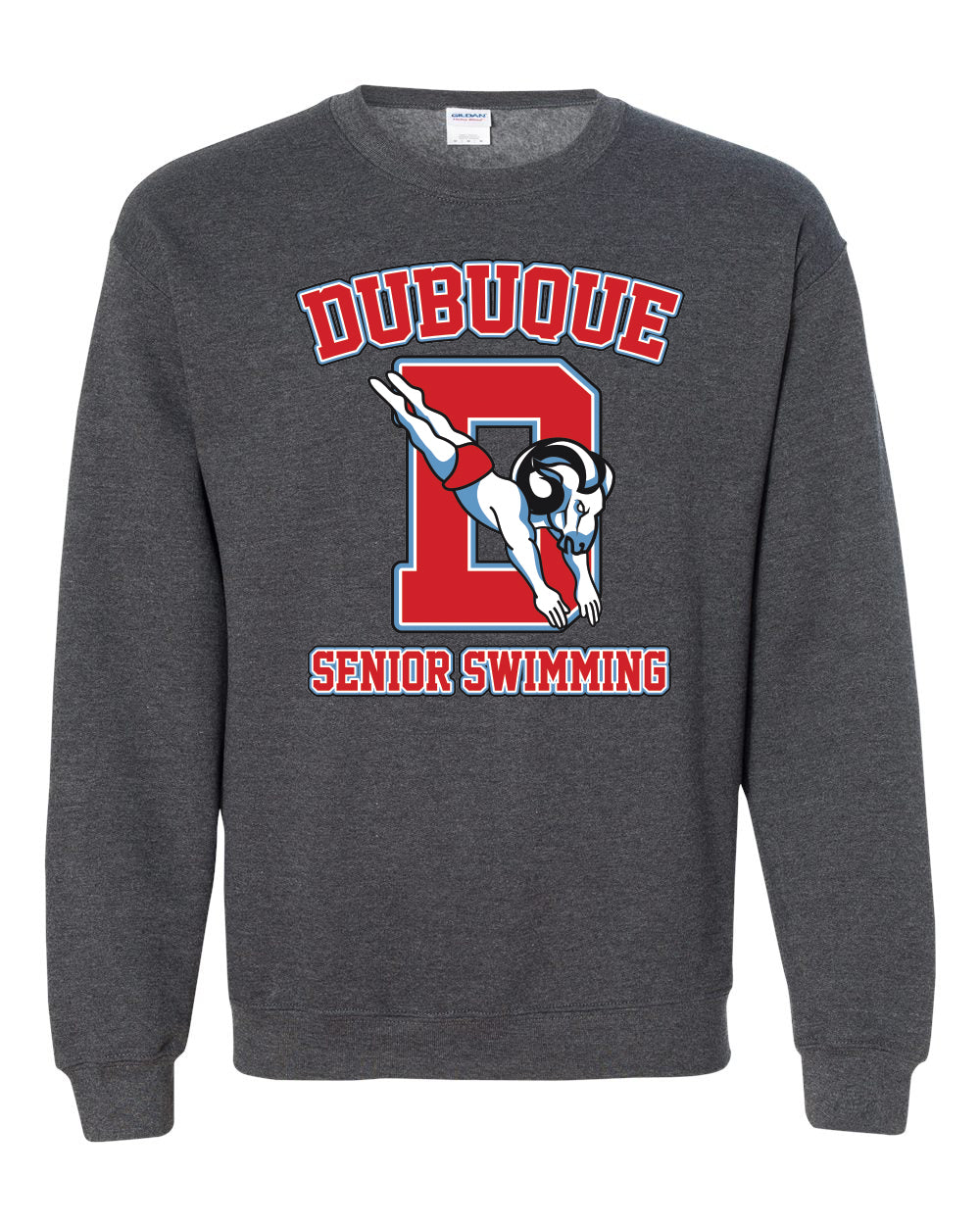 18000- DBQ SENIOR MEN'S SWIM Gildan - Heavy Blend™ Crewneck Sweatshirt