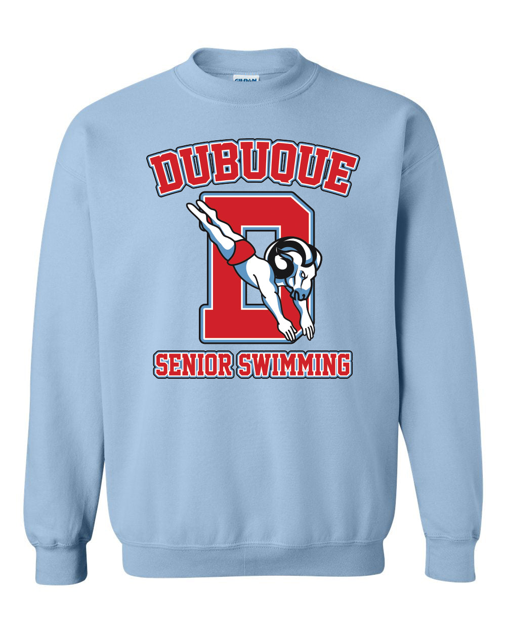 18000- DBQ SENIOR MEN'S SWIM Gildan - Heavy Blend™ Crewneck Sweatshirt