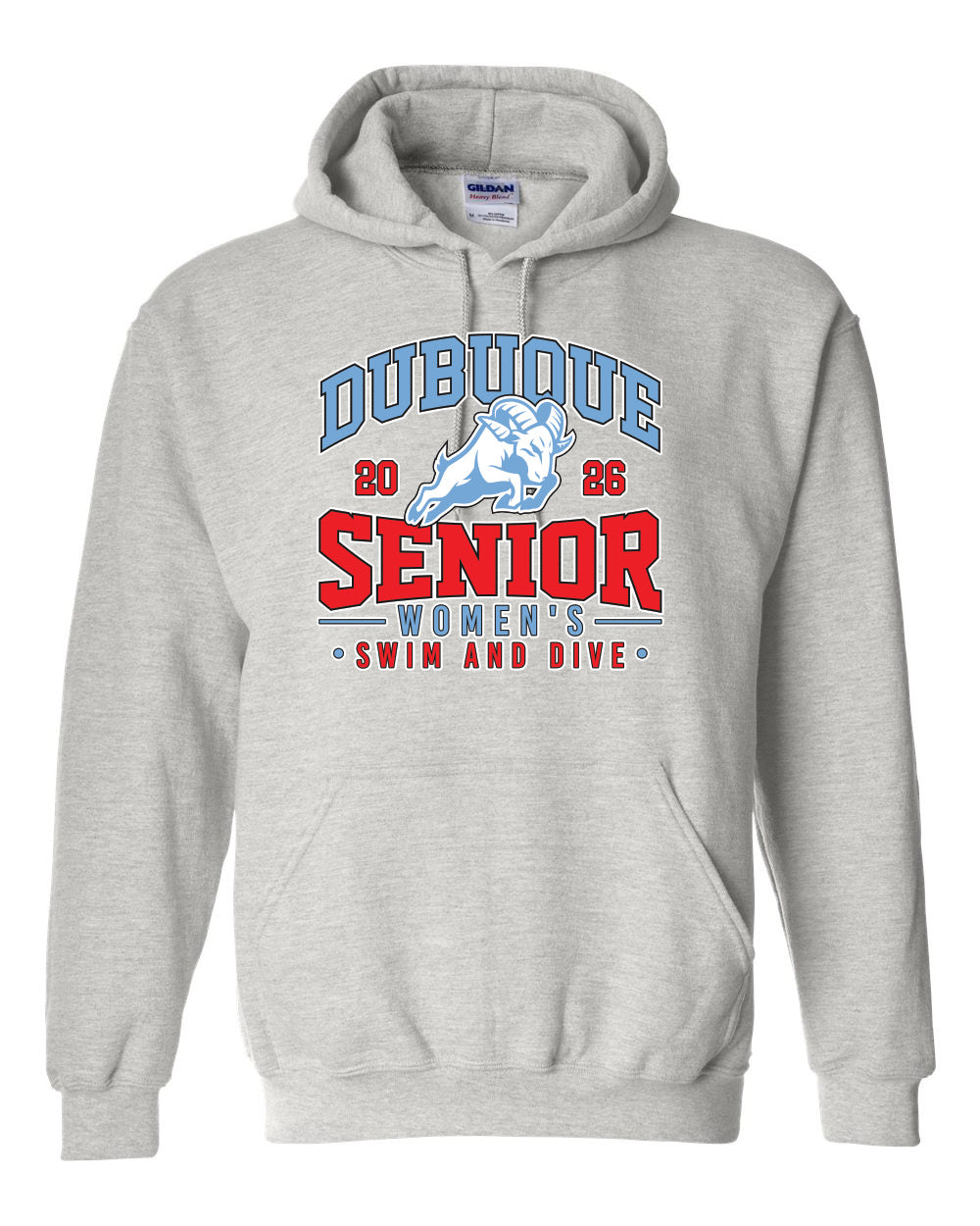 18500- DBQ SENIOR SWIM Hooded Sweatshirt
