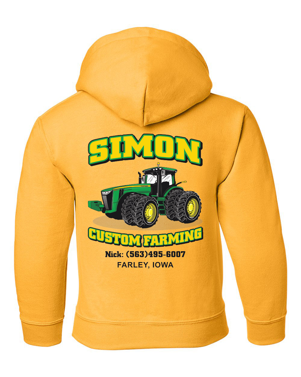 18500B- SIMON CUSTOM FARMING Heavy Blend™ Youth Hooded Sweatshirt