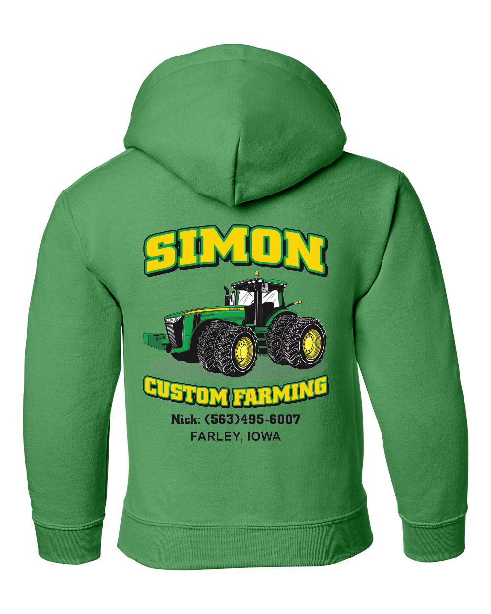 18500B- SIMON CUSTOM FARMING Heavy Blend™ Youth Hooded Sweatshirt