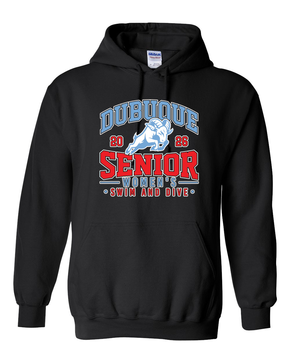 18500- DBQ SENIOR SWIM Hooded Sweatshirt