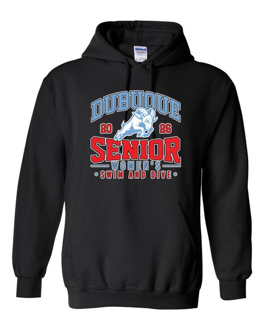 18500- DBQ SENIOR SWIM Hooded Sweatshirt