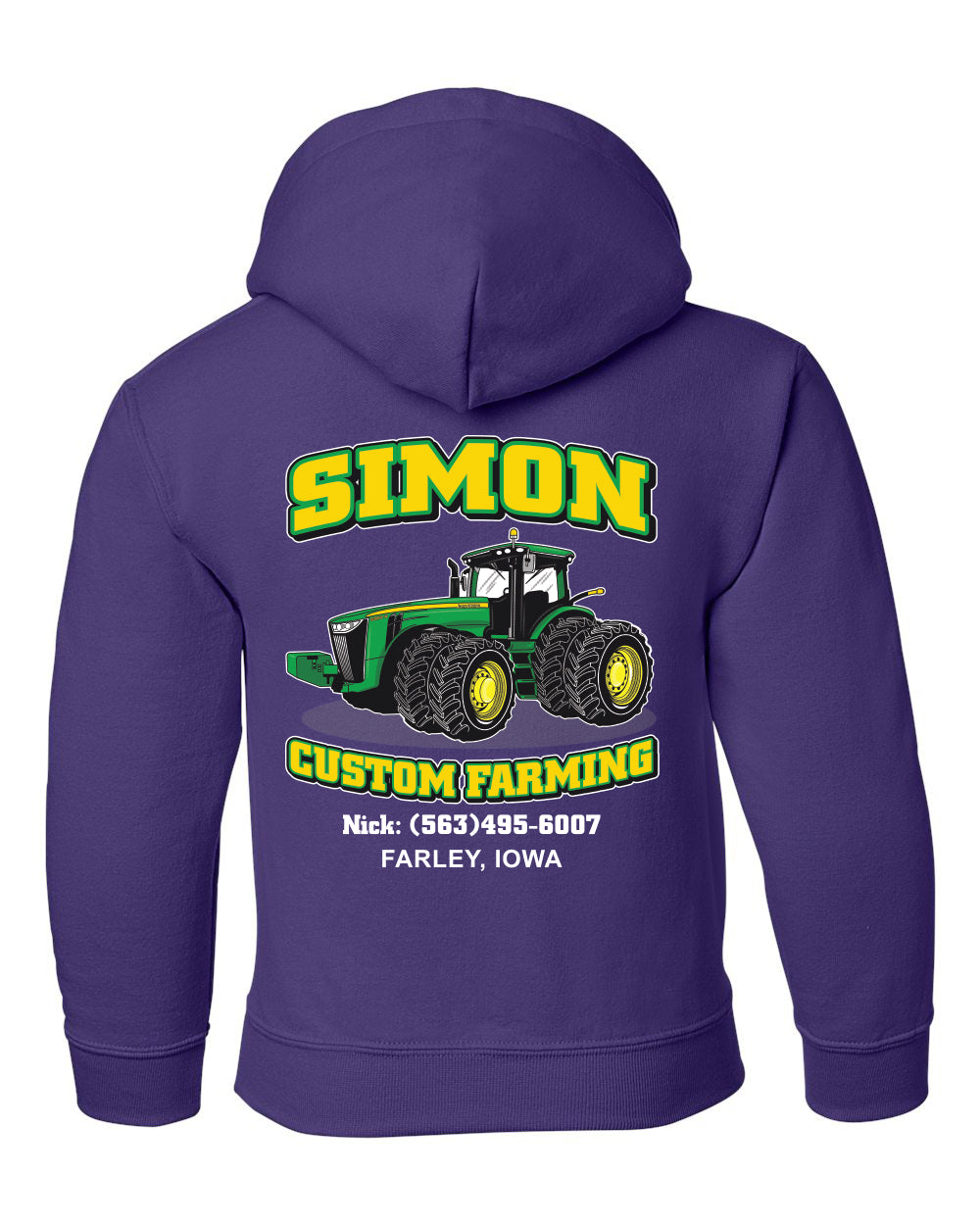 18500B- SIMON CUSTOM FARMING Heavy Blend™ Youth Hooded Sweatshirt