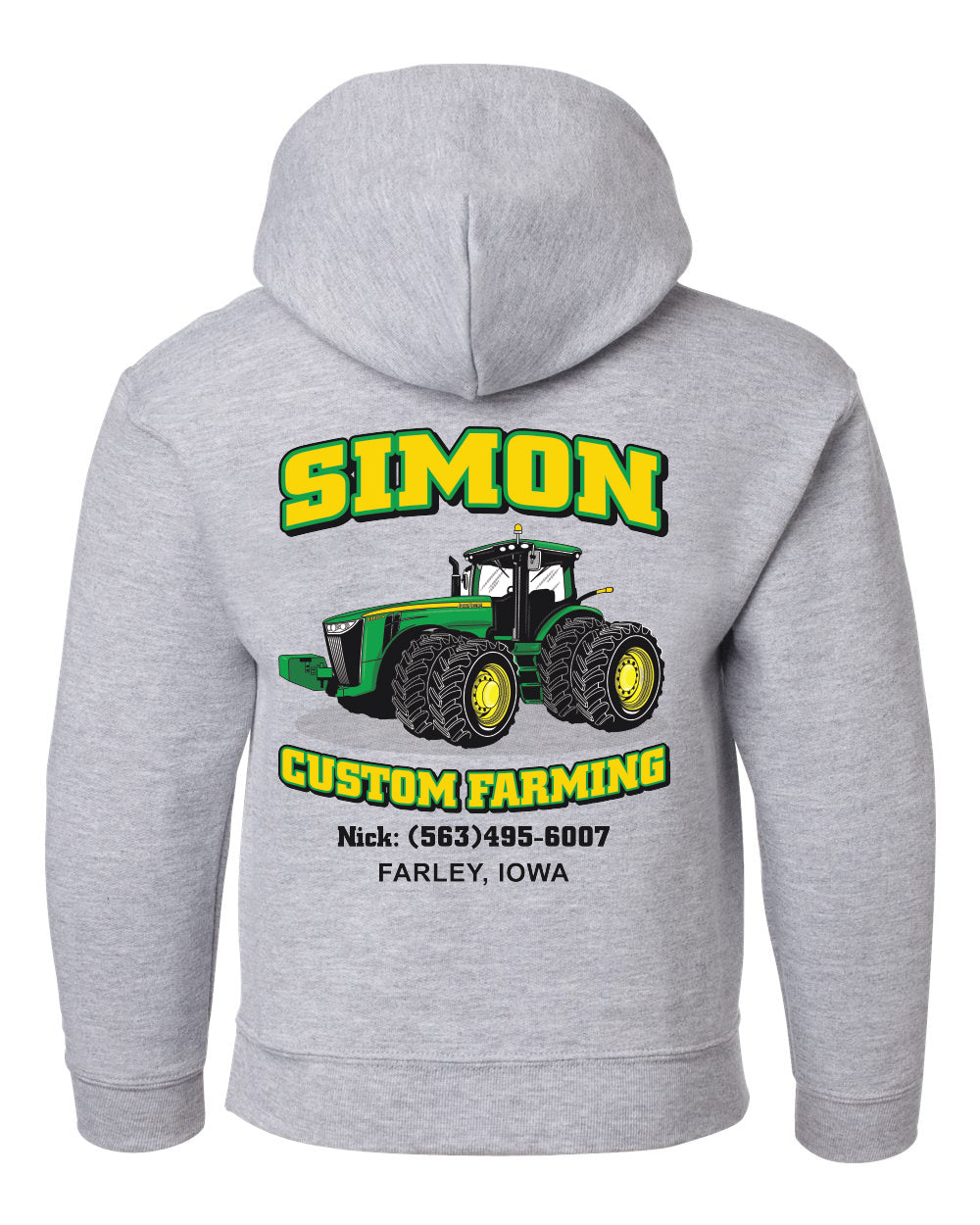 18500B- SIMON CUSTOM FARMING Heavy Blend™ Youth Hooded Sweatshirt