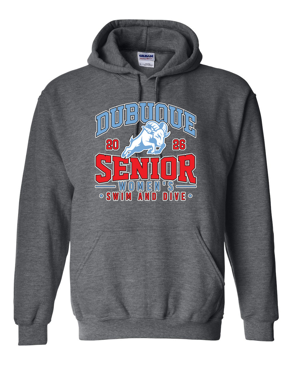 18500- DBQ SENIOR SWIM Hooded Sweatshirt