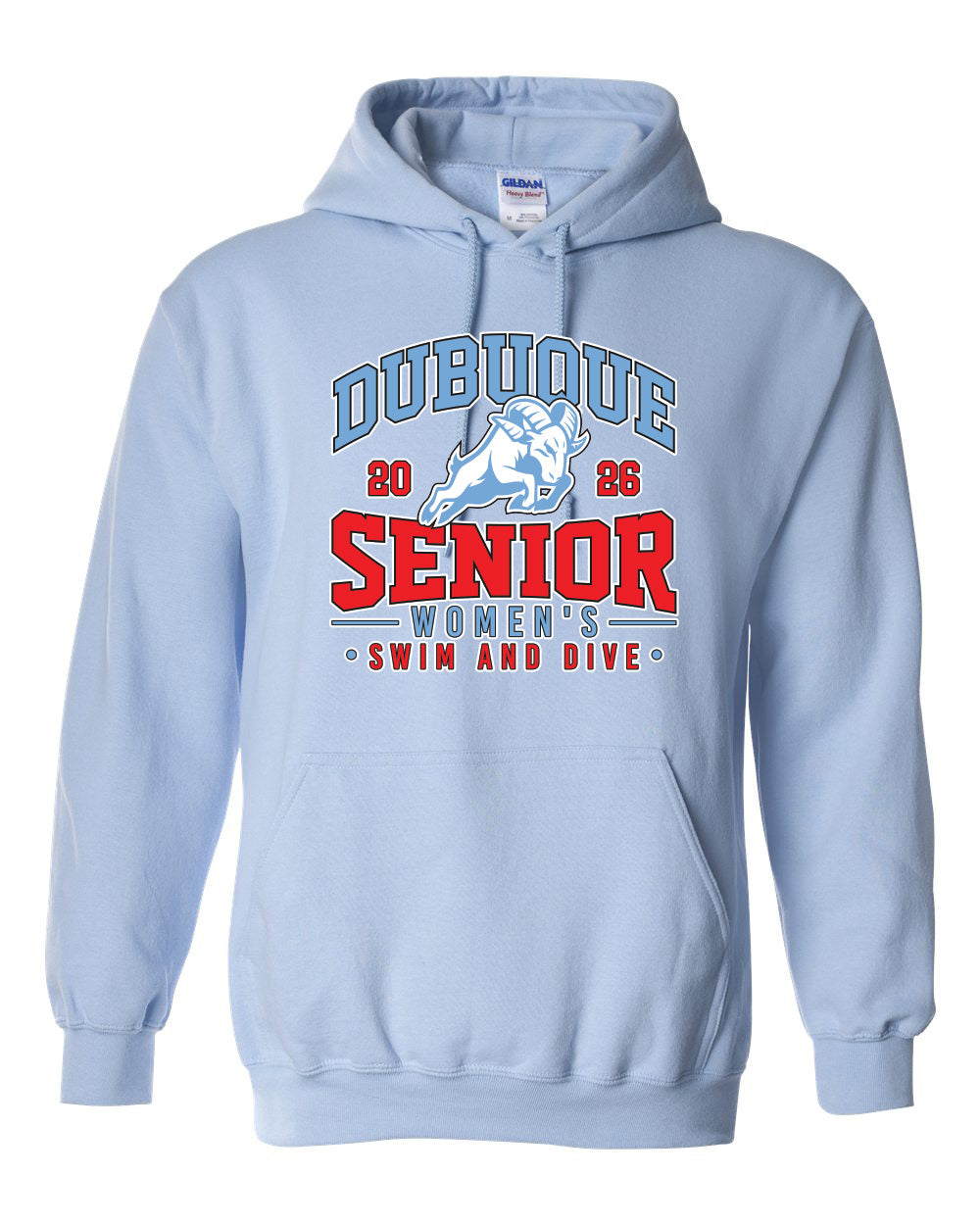 18500- DBQ SENIOR SWIM Hooded Sweatshirt