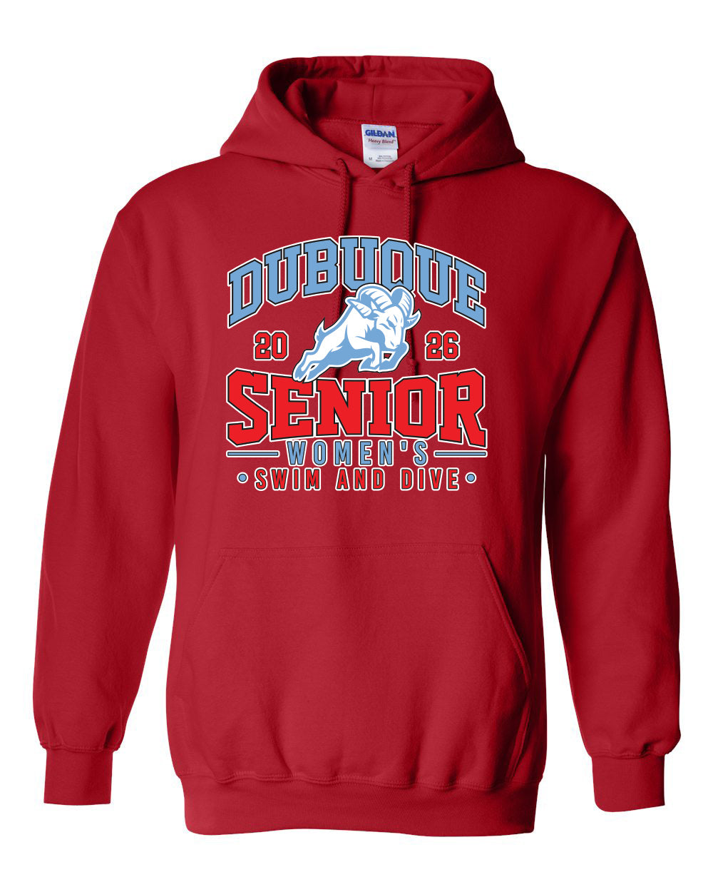 18500- DBQ SENIOR SWIM Hooded Sweatshirt