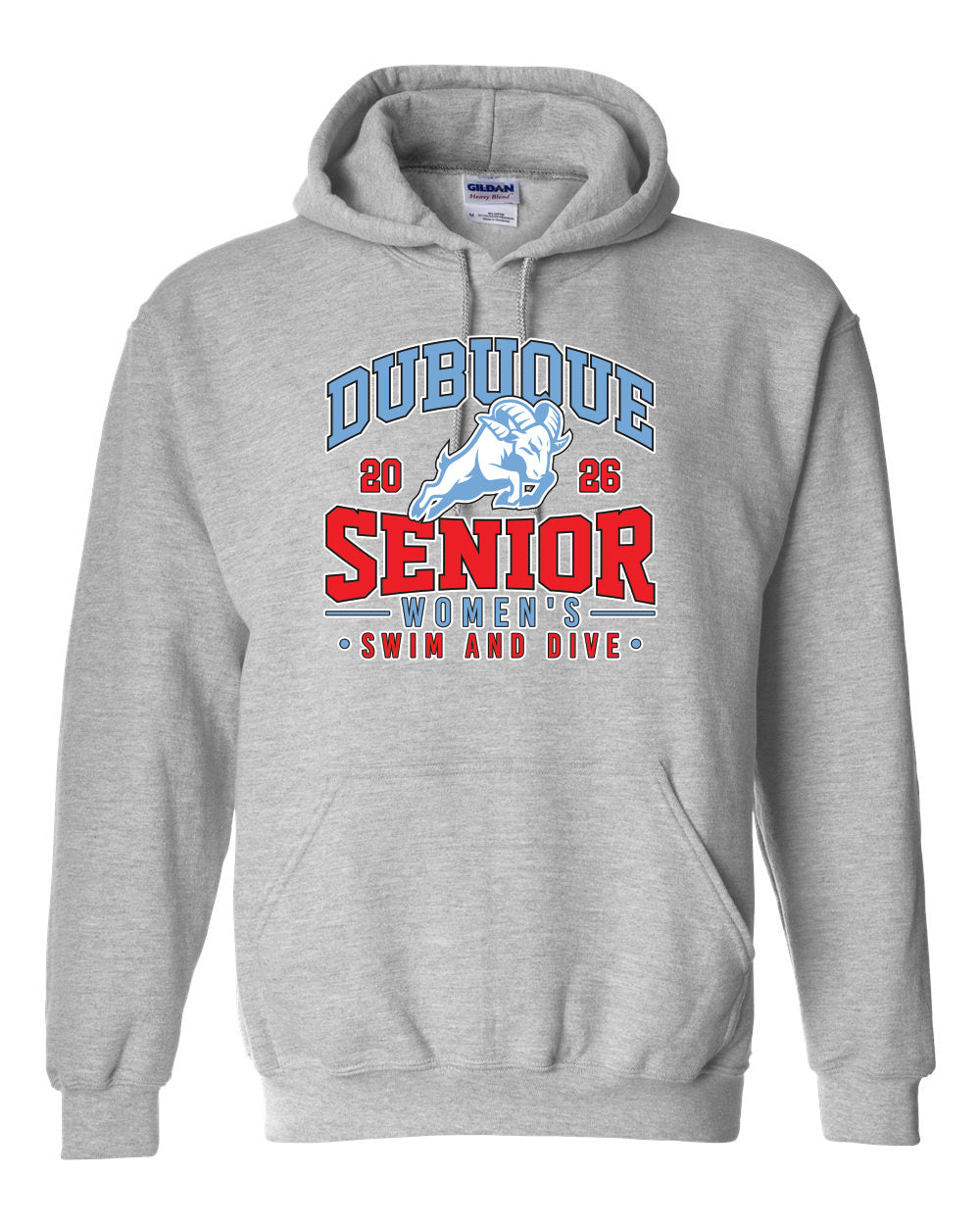 18500- DBQ SENIOR SWIM Hooded Sweatshirt