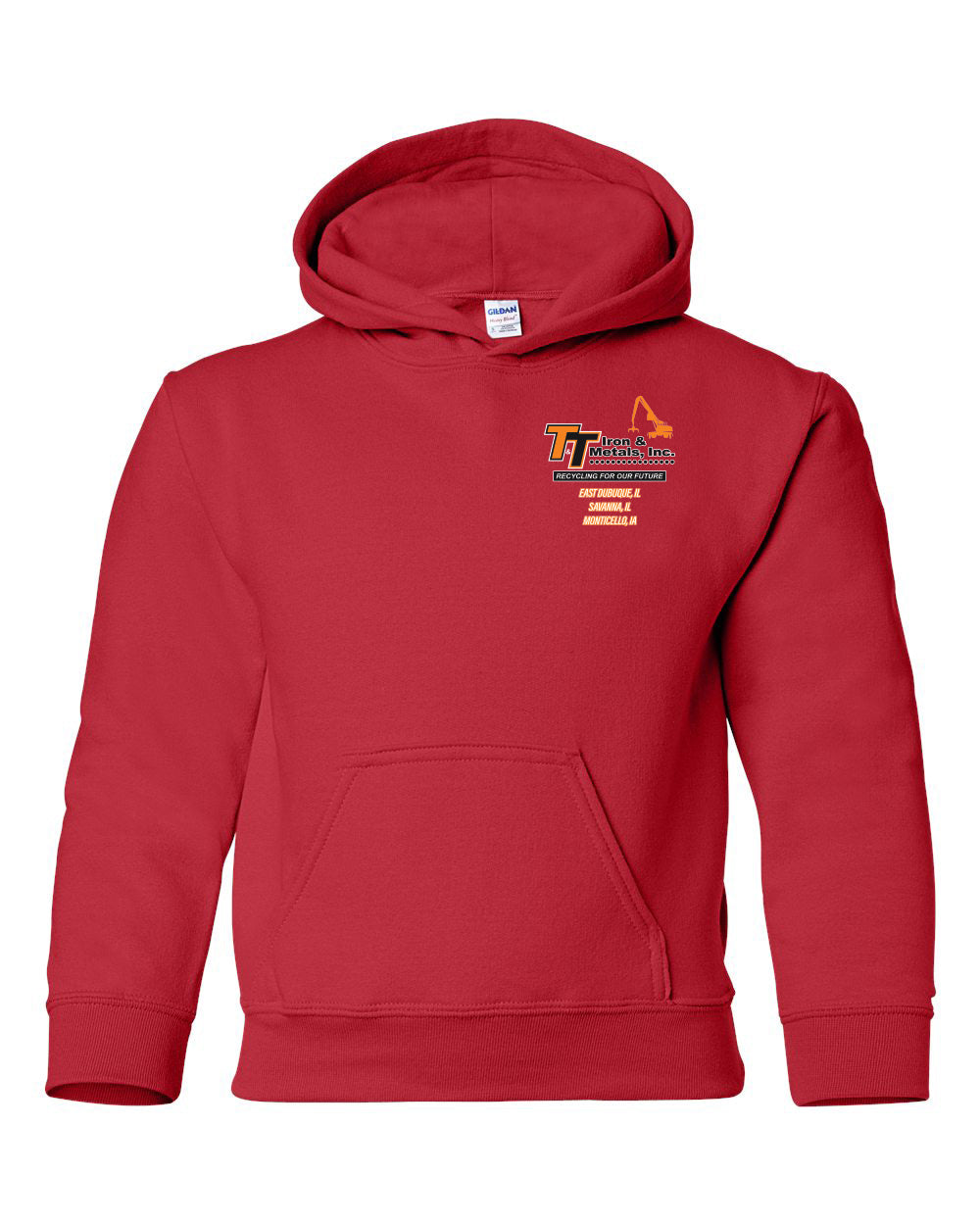 18500B - T&T Iron & Metals Gildan - Heavy Blend™ Youth Hooded Sweatshirt