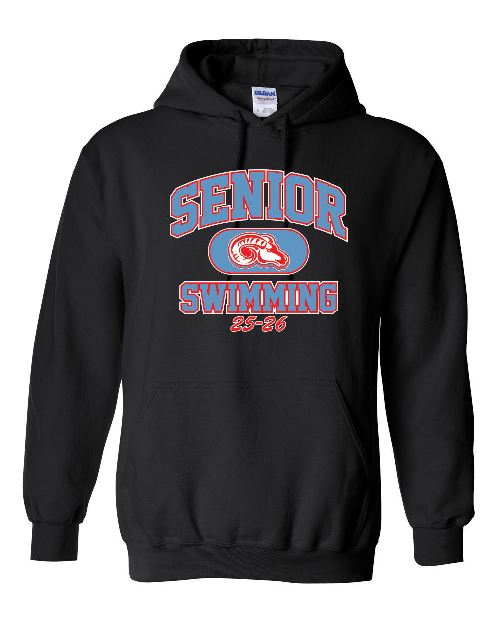 18500- DBQ SENIOR MEN'S SWIM Gildan - Heavy Blend™ Hooded Sweatshirt