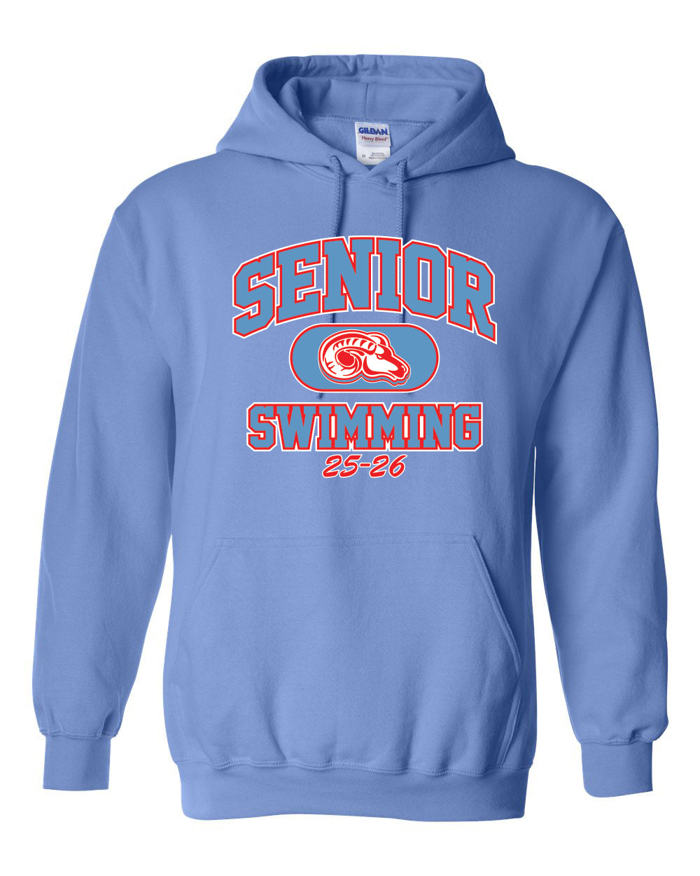 18500- DBQ SENIOR MEN'S SWIM Gildan - Heavy Blend™ Hooded Sweatshirt