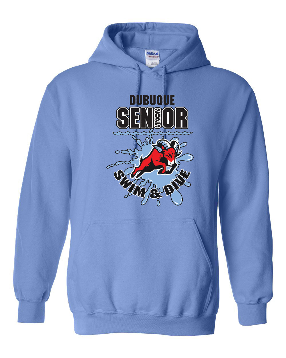 18500- DBQ SENIOR SWIM Hooded Sweatshirt
