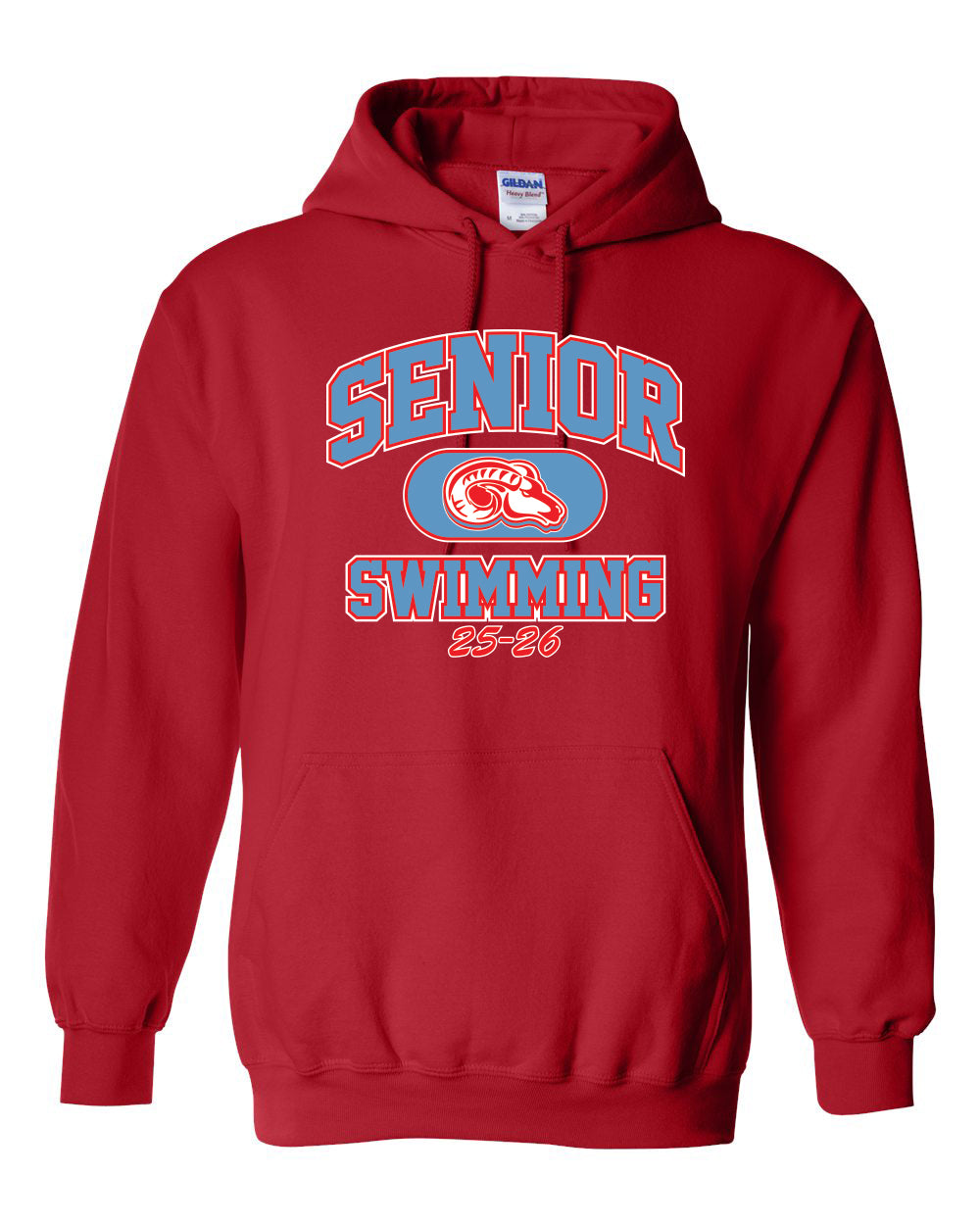 18500- DBQ SENIOR MEN'S SWIM Gildan - Heavy Blend™ Hooded Sweatshirt
