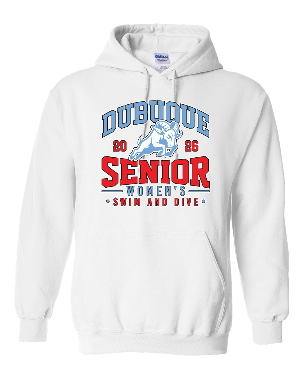 18500- DBQ SENIOR SWIM Hooded Sweatshirt
