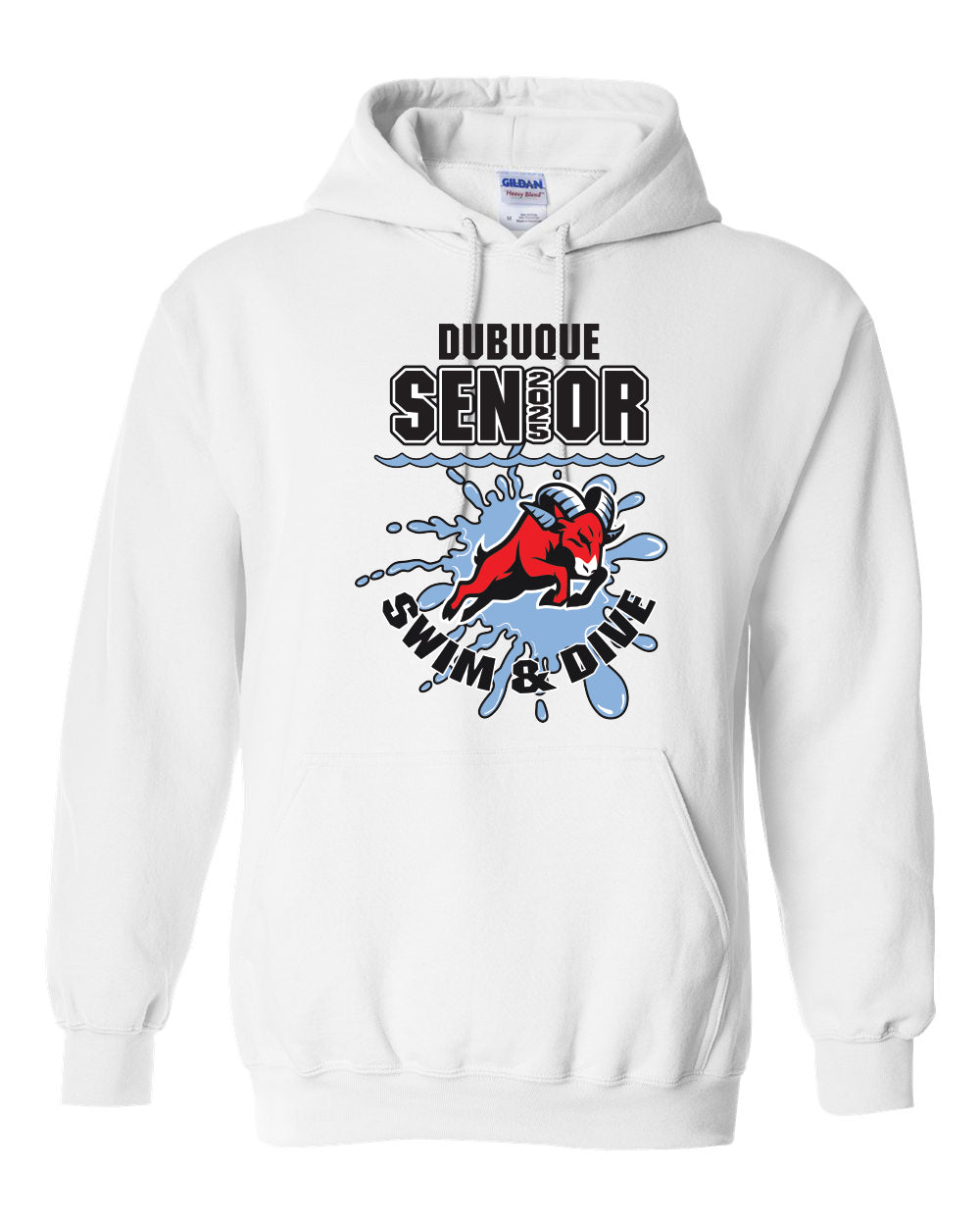 18500- DBQ SENIOR SWIM Hooded Sweatshirt