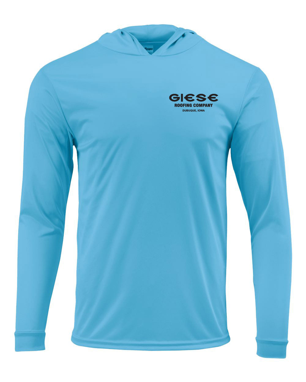 220- GIESE ROOFING UPF 50+ protection Performance Hooded Long Sleeve T-Shirt