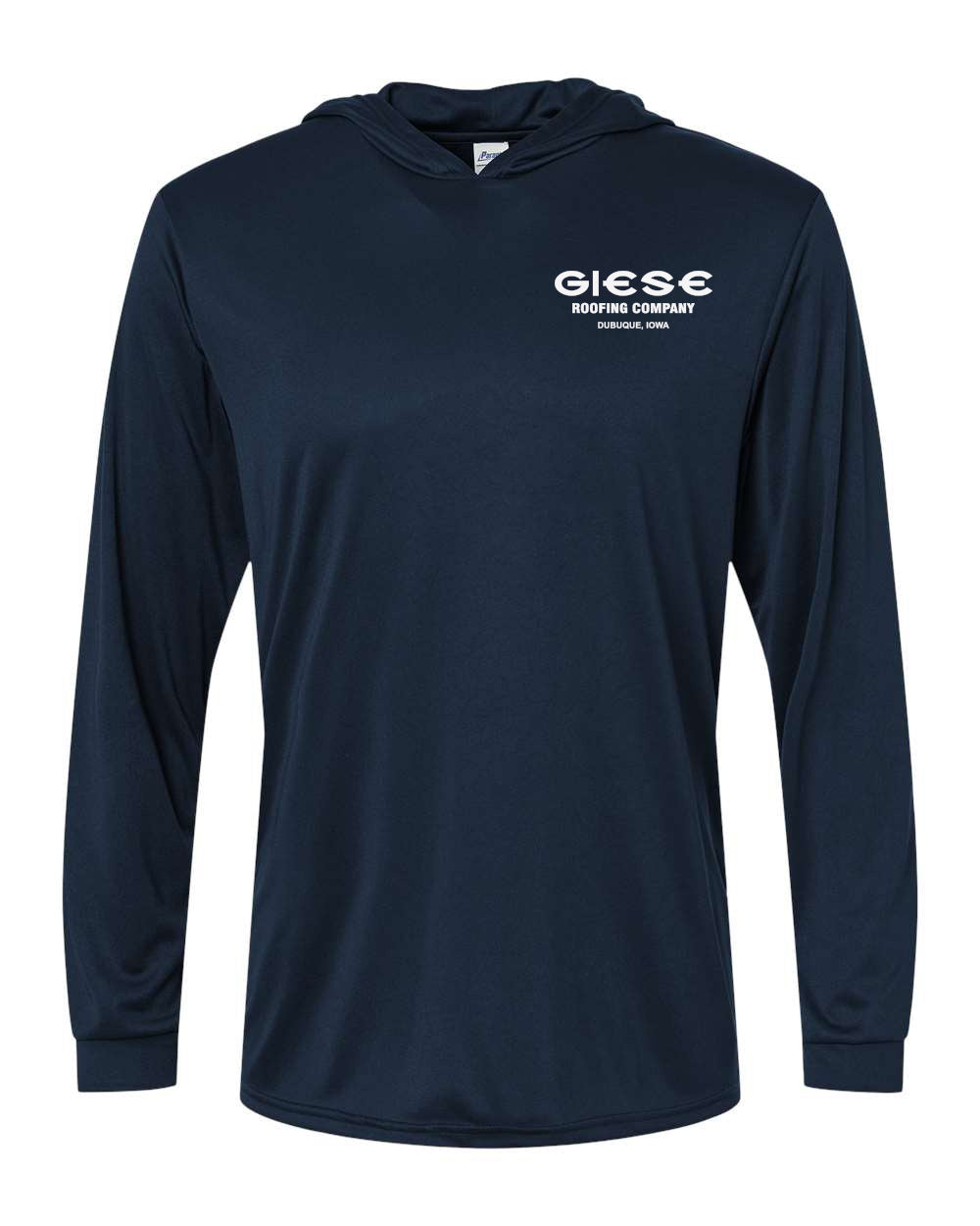 220- GIESE ROOFING UPF 50+ protection Performance Hooded Long Sleeve T-Shirt