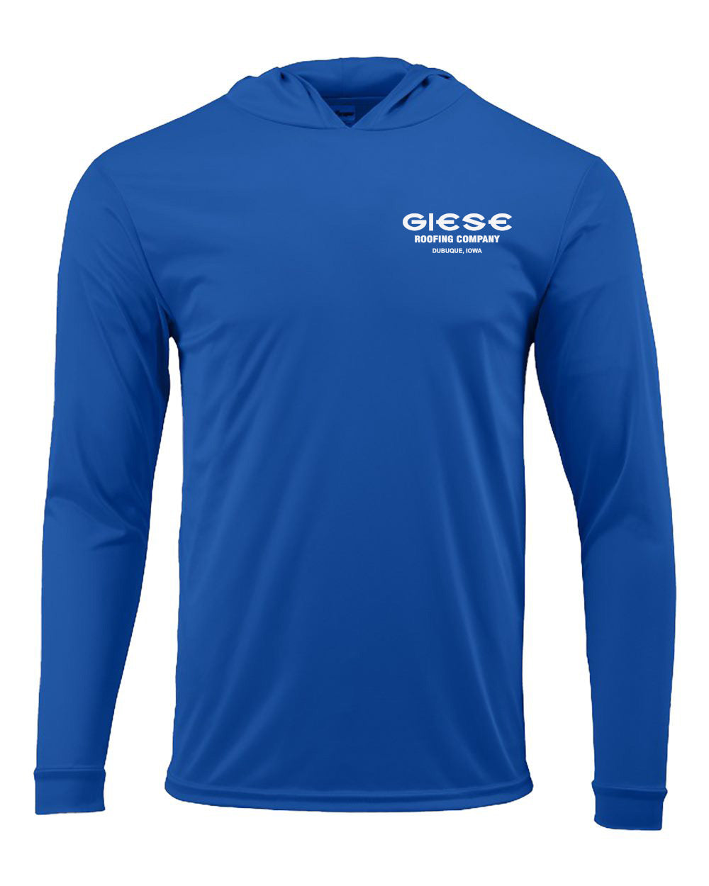 220- GIESE ROOFING UPF 50+ protection Performance Hooded Long Sleeve T-Shirt