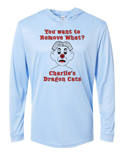 220- CHARLIES DRAGON CAT Unisex Bahama Performance Hooded Long Sleeve T-Shirt