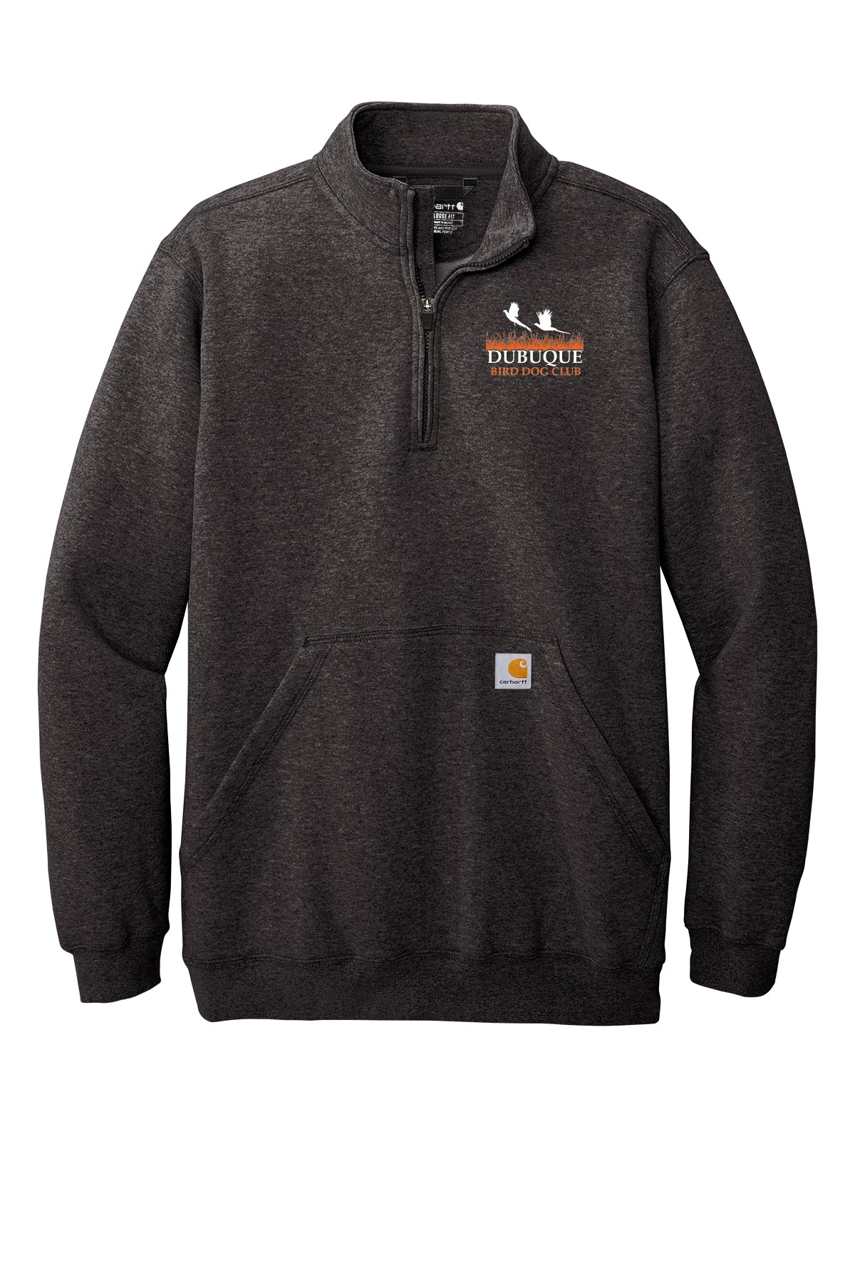 CT105294- DBQ BIRD DOG CLUB Carhartt® Midweight 1/4-Zip Mock Neck Sweatshirt