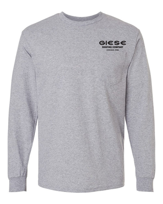 2410- GIESE ROOFING Ultra Cotton® Long Sleeve Pocket T-Shirt