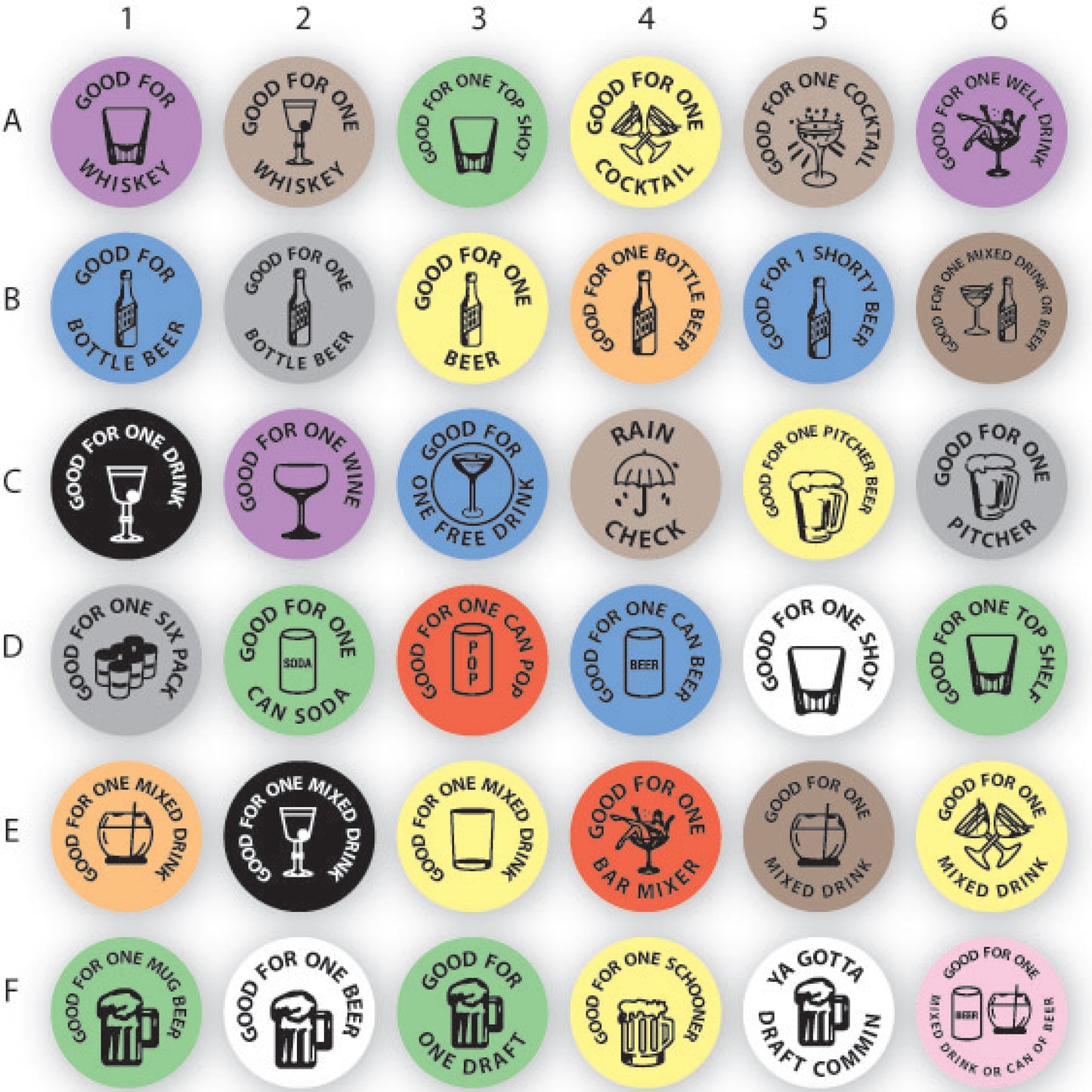 118H- Plastic Trade Tokens 1 1/8"