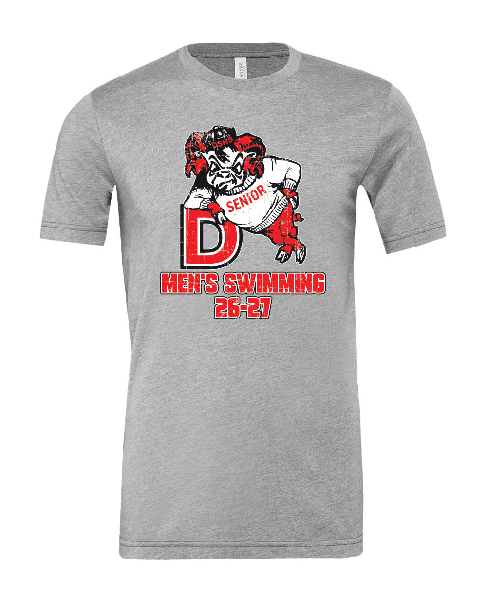3001CVC- DBQ SENIOR MEN'S SWIM -BELLA + CANVAS - CVC Jersey Tee