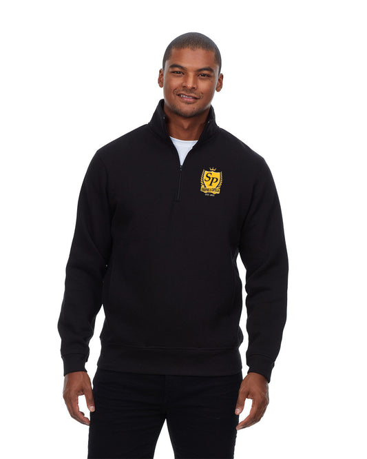 320Q- SINGPINS Threadfast Apparel Unisex Ultimate Fleece Quarter-Zip Sweatshirt