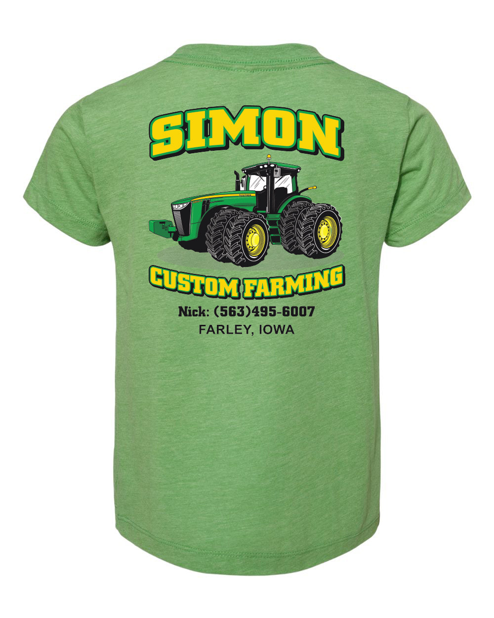 3413T- SIMON CUSTOM FARMING BELLA + CANVAS - Toddler Triblend Tee