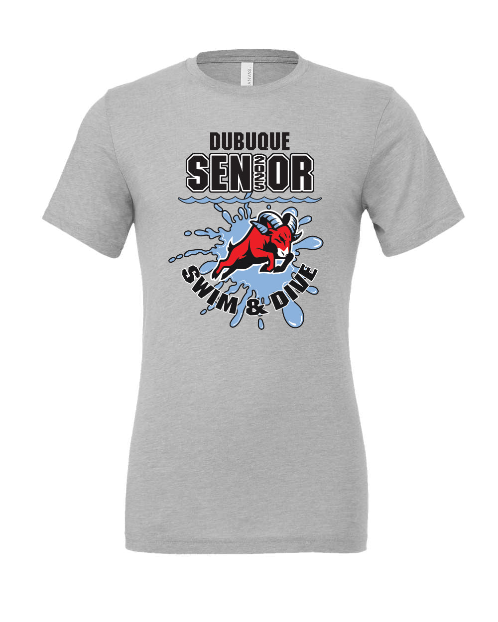3413- DBQ SENIOR SWIM Triblend Tee