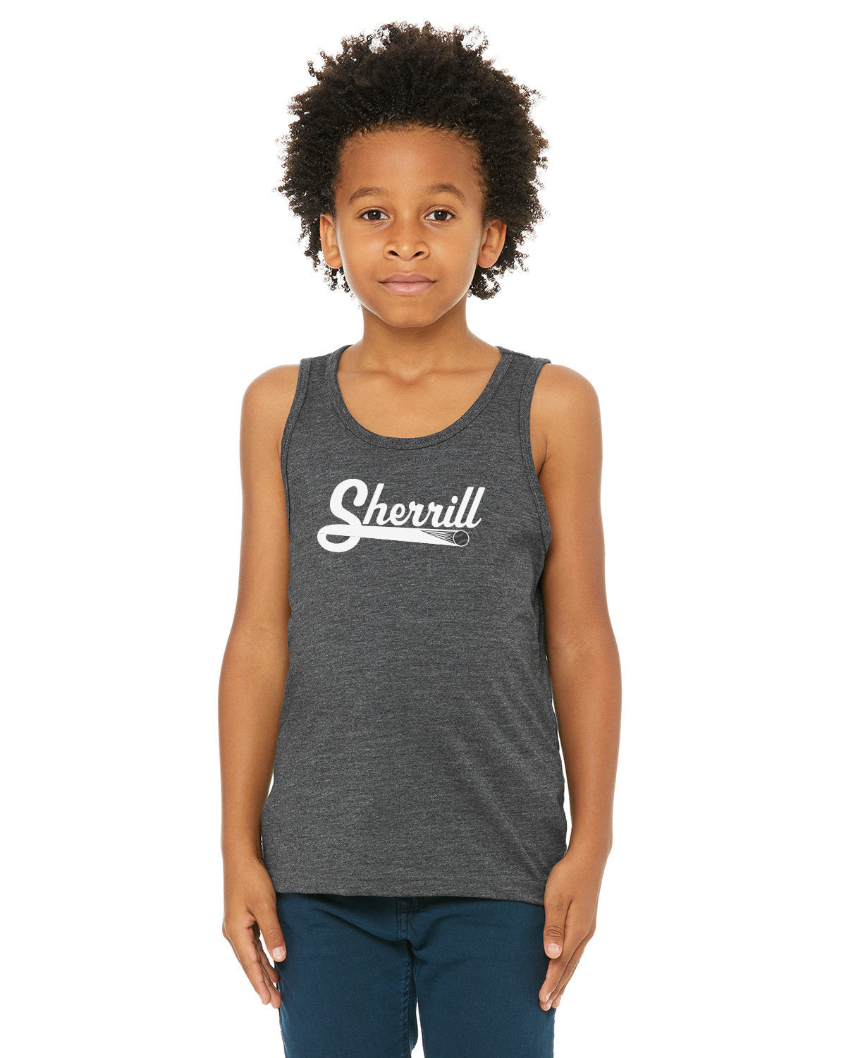 3480YCV- SHERRILL Bella + Canvas Youth Heather CVC Tank