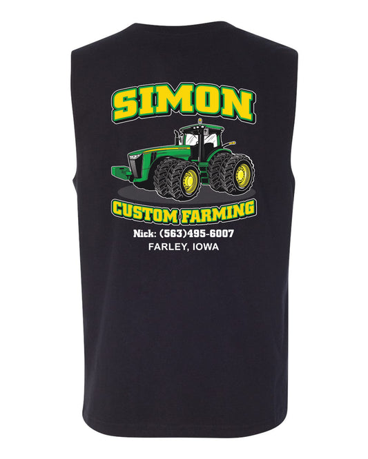 3483- SIMON CUSTOM FARMING Jersey Muscle Tank
