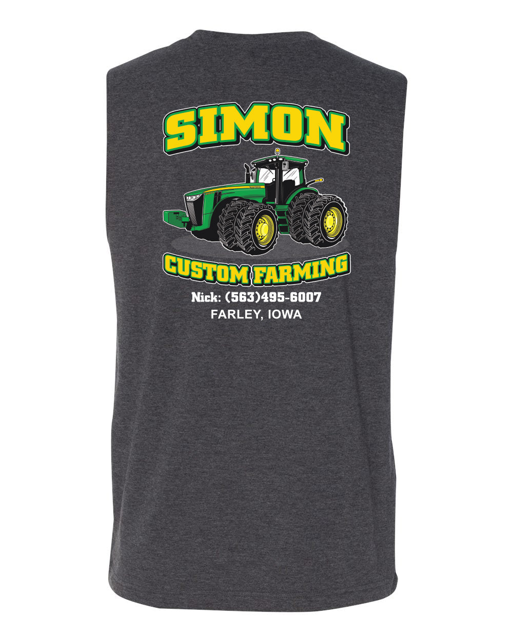 3483- SIMON CUSTOM FARMING Jersey Muscle Tank