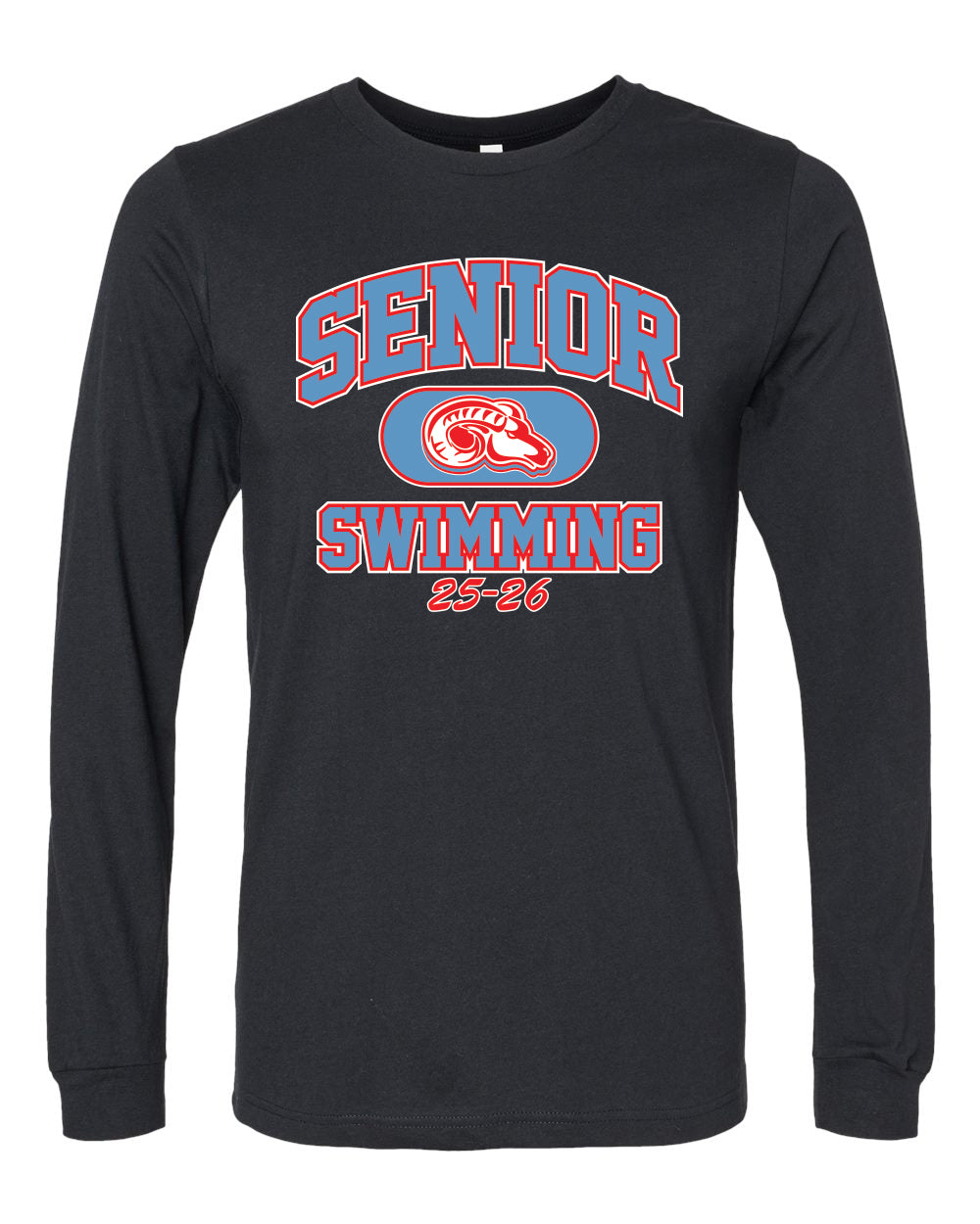 3501CVC- DBQ SENIOR MEN'S SWIM BELLA + CANVAS - Heather CVC Long Sleeve Tee