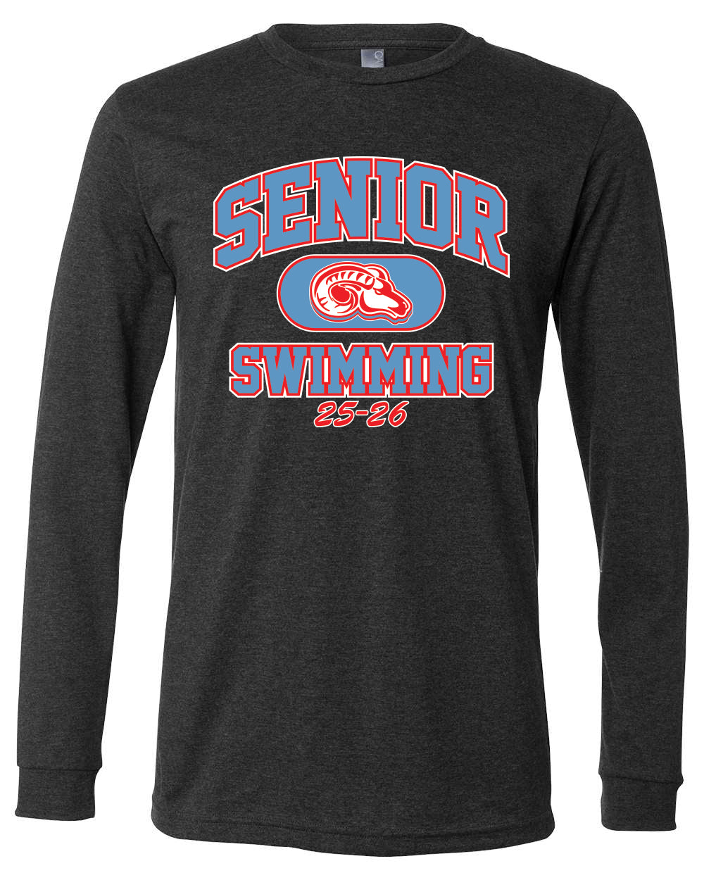 3501CVC- DBQ SENIOR MEN'S SWIM BELLA + CANVAS - Heather CVC Long Sleeve Tee