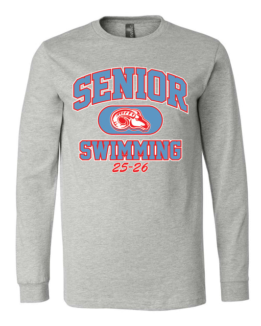 3501CVC- DBQ SENIOR MEN'S SWIM BELLA + CANVAS - Heather CVC Long Sleeve Tee