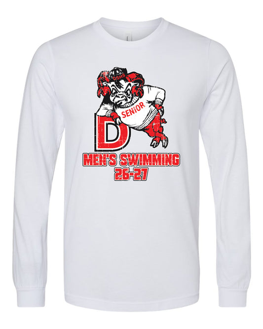 3501CVC- DBQ SENIOR MEN'S SWIM BELLA + CANVAS - Heather CVC Long Sleeve Tee