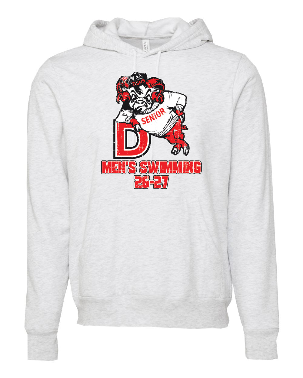 3719- DBQ SENIOR MEN'S SWIM- BELLA + CANVAS - Sponge Fleece Hoodie