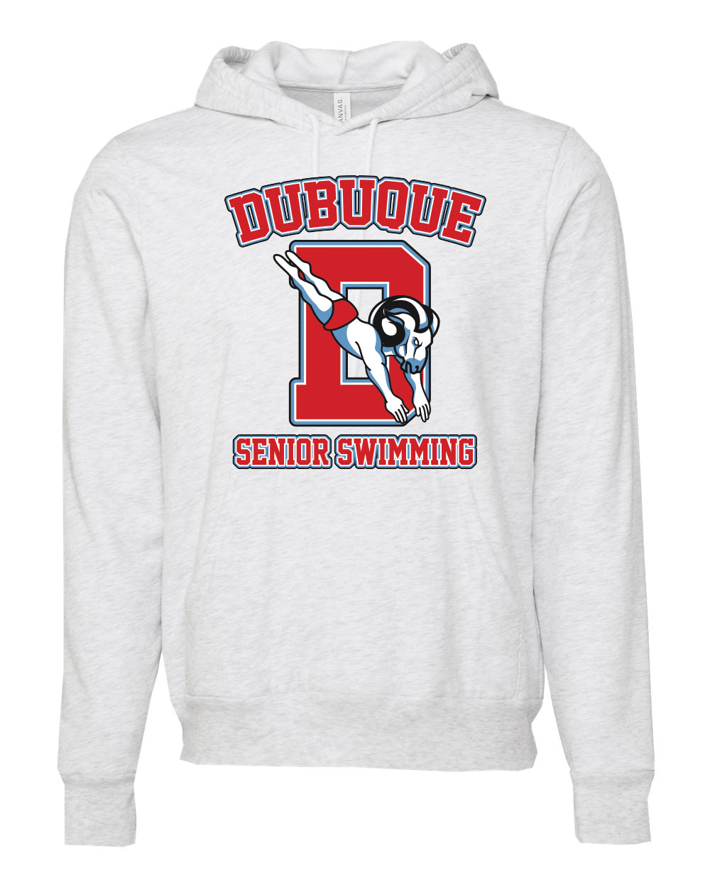 3719- DBQ SENIOR SWIM BELLA + CANVAS - Sponge Fleece Hoodie