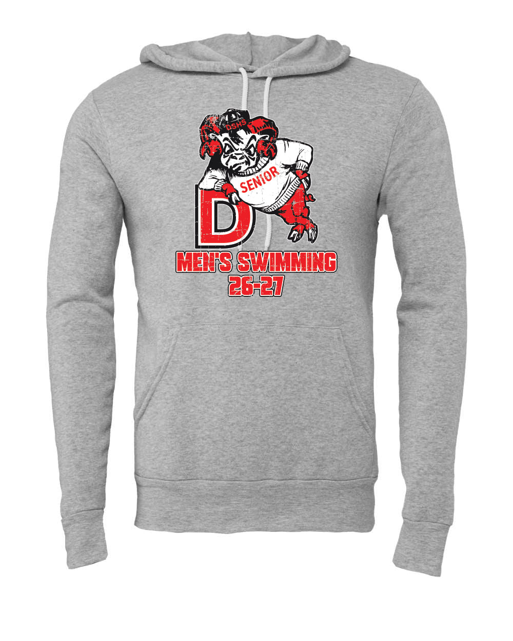 3719- DBQ SENIOR MEN'S SWIM- BELLA + CANVAS - Sponge Fleece Hoodie