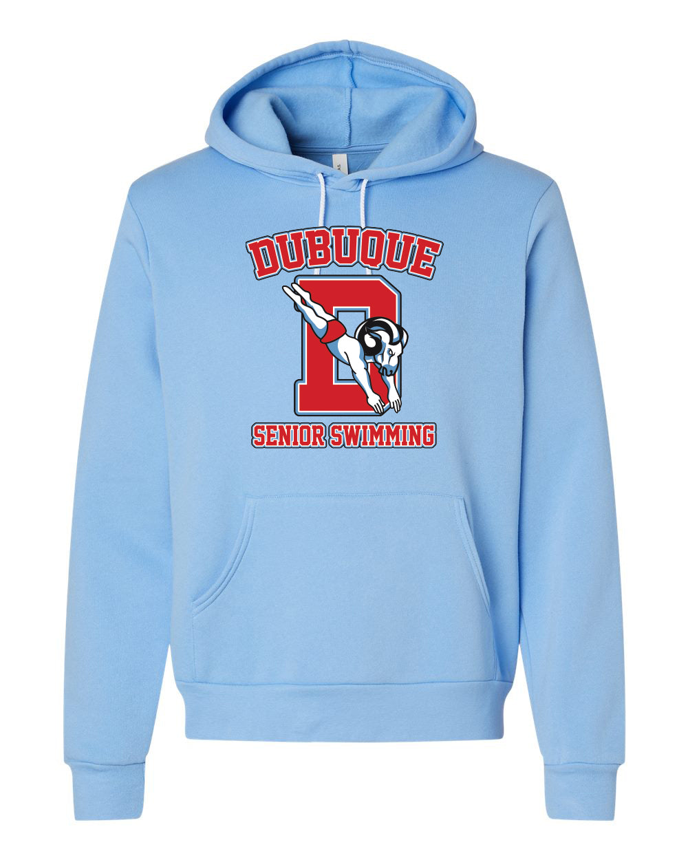 3719- DBQ SENIOR SWIM BELLA + CANVAS - Sponge Fleece Hoodie