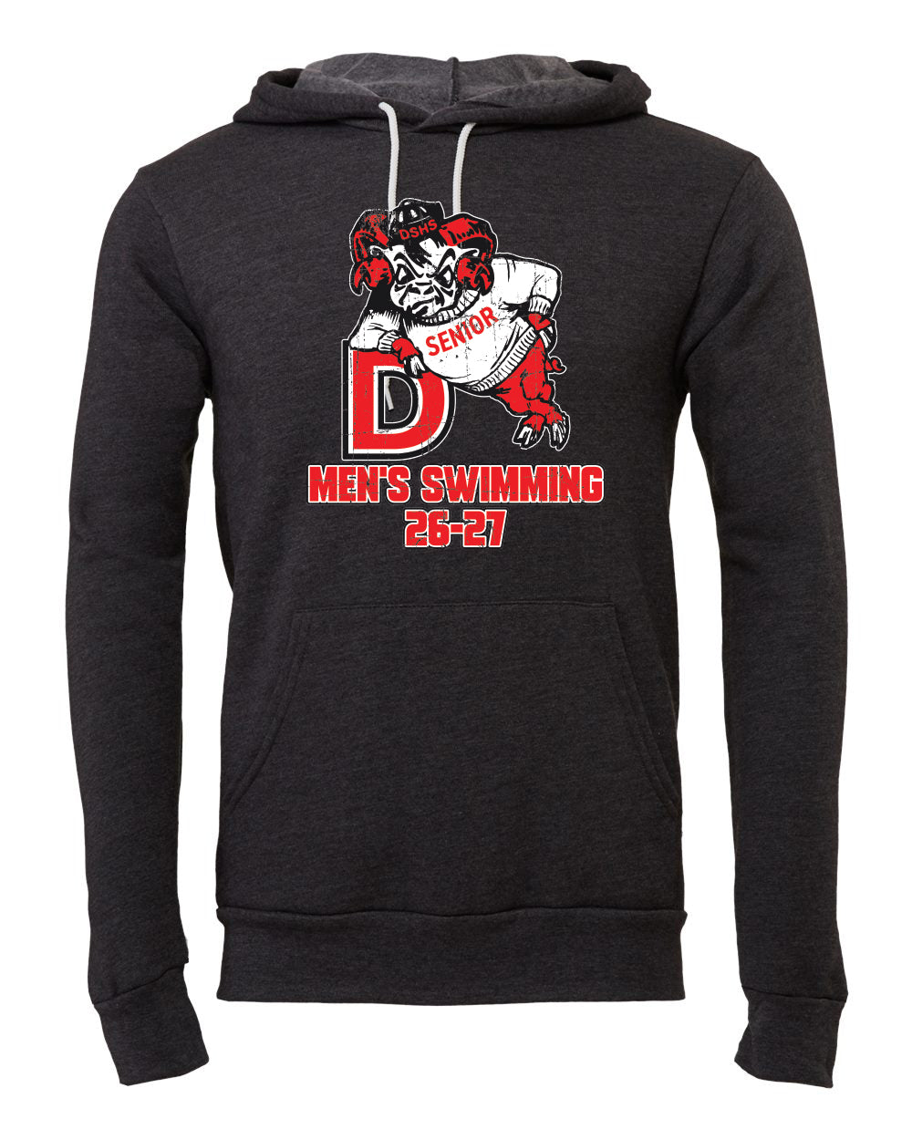 3719- DBQ SENIOR MEN'S SWIM- BELLA + CANVAS - Sponge Fleece Hoodie