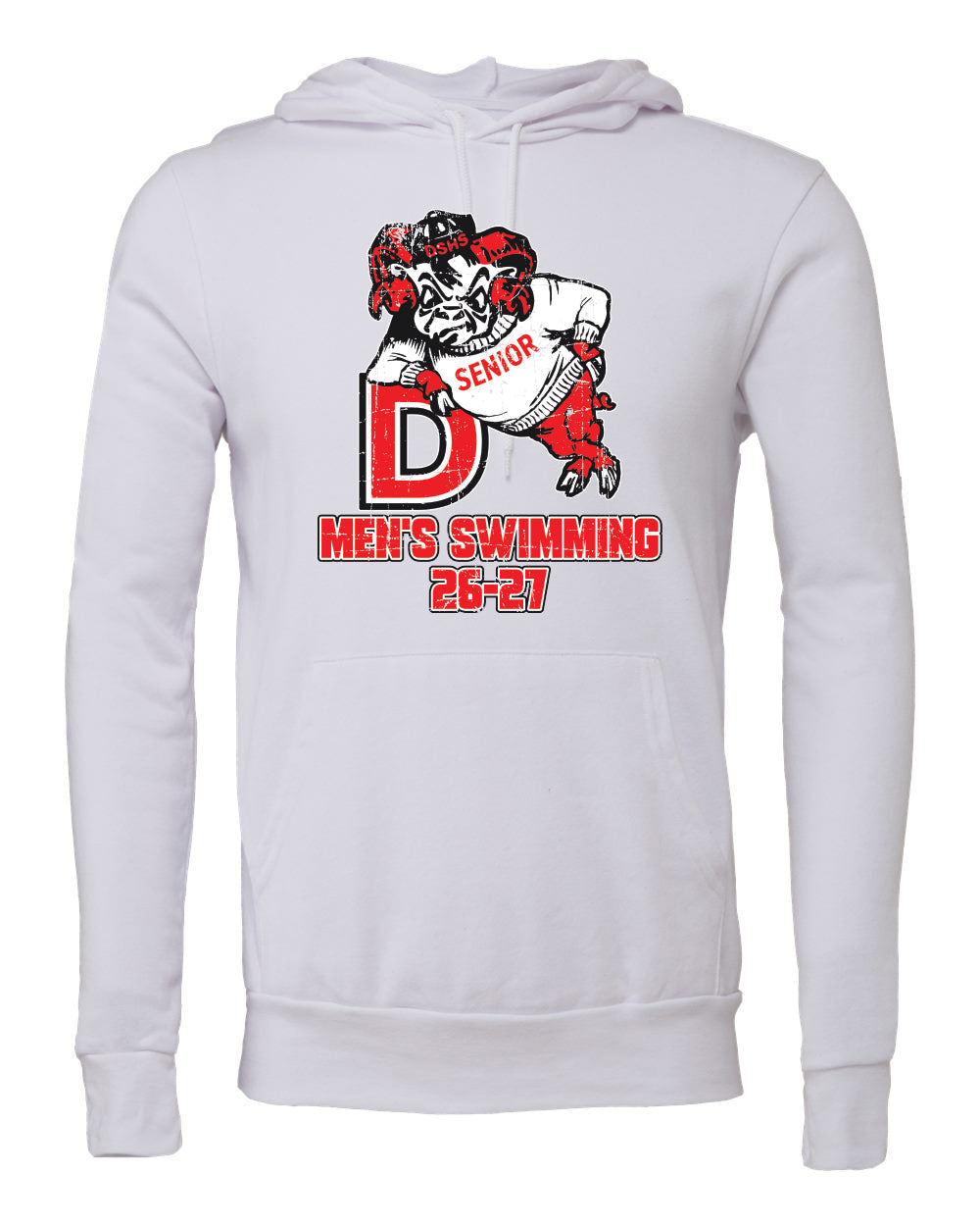 3719- DBQ SENIOR MEN'S SWIM- BELLA + CANVAS - Sponge Fleece Hoodie